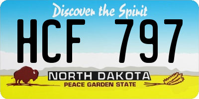 ND license plate HCF797