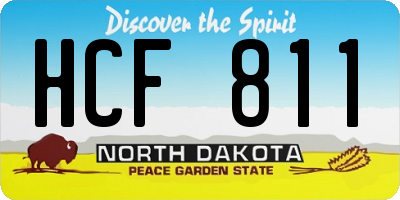 ND license plate HCF811