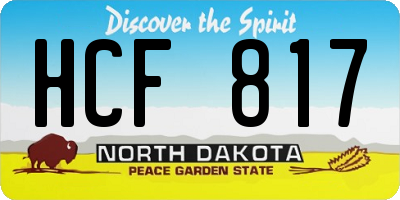 ND license plate HCF817