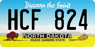 ND license plate HCF824