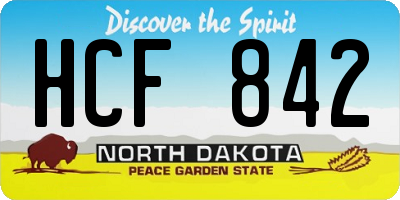 ND license plate HCF842