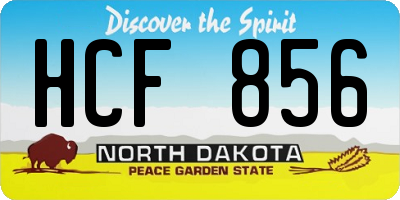 ND license plate HCF856