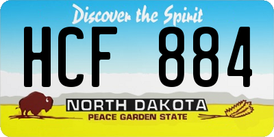 ND license plate HCF884