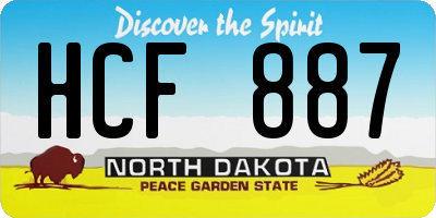 ND license plate HCF887