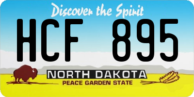 ND license plate HCF895