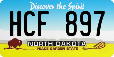 ND license plate HCF897