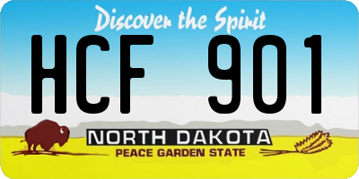ND license plate HCF901