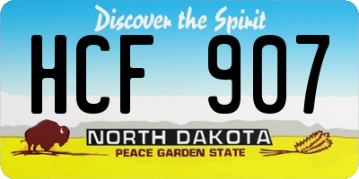 ND license plate HCF907