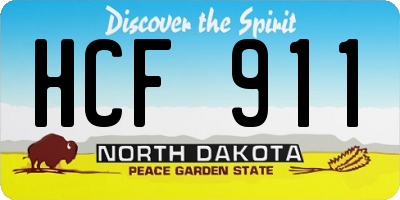 ND license plate HCF911