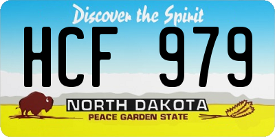 ND license plate HCF979