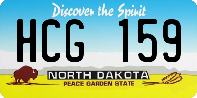 ND license plate HCG159