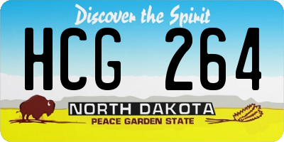 ND license plate HCG264