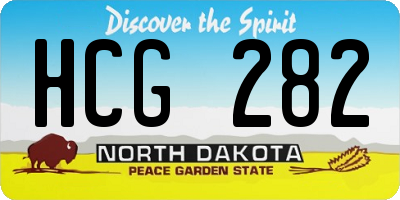 ND license plate HCG282