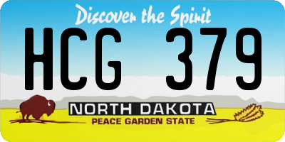 ND license plate HCG379