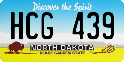 ND license plate HCG439