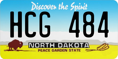 ND license plate HCG484