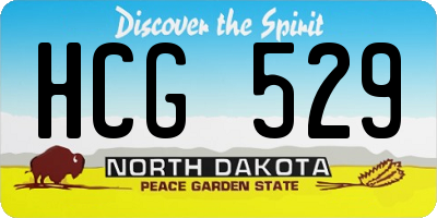 ND license plate HCG529