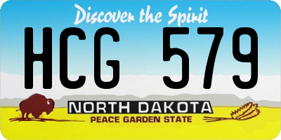 ND license plate HCG579