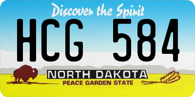 ND license plate HCG584