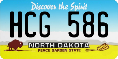 ND license plate HCG586