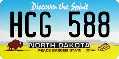 ND license plate HCG588