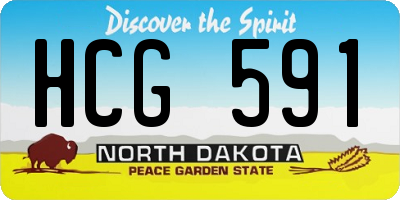 ND license plate HCG591