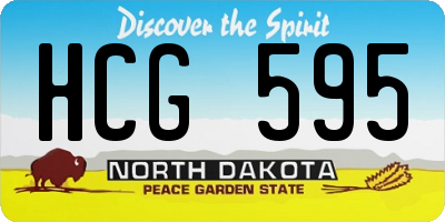 ND license plate HCG595