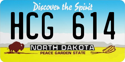 ND license plate HCG614