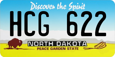 ND license plate HCG622