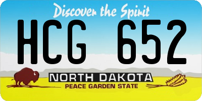 ND license plate HCG652