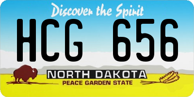 ND license plate HCG656