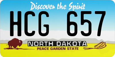 ND license plate HCG657
