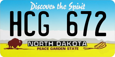 ND license plate HCG672