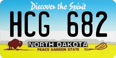 ND license plate HCG682