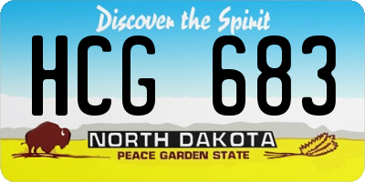 ND license plate HCG683