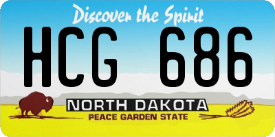 ND license plate HCG686