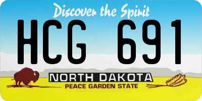 ND license plate HCG691