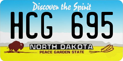 ND license plate HCG695