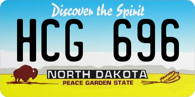 ND license plate HCG696