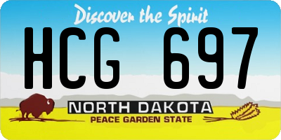 ND license plate HCG697