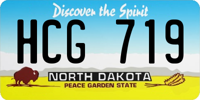 ND license plate HCG719