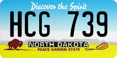 ND license plate HCG739