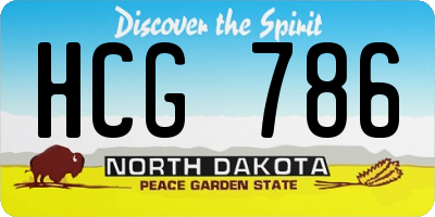 ND license plate HCG786