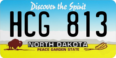 ND license plate HCG813
