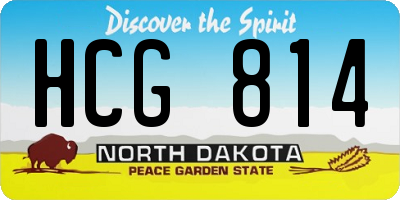 ND license plate HCG814