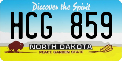 ND license plate HCG859
