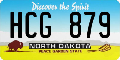 ND license plate HCG879