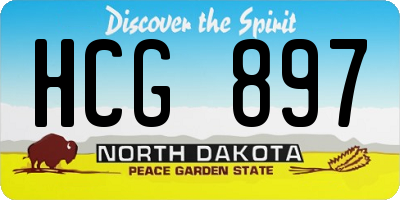 ND license plate HCG897