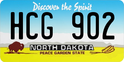 ND license plate HCG902