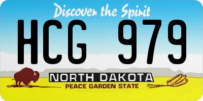 ND license plate HCG979